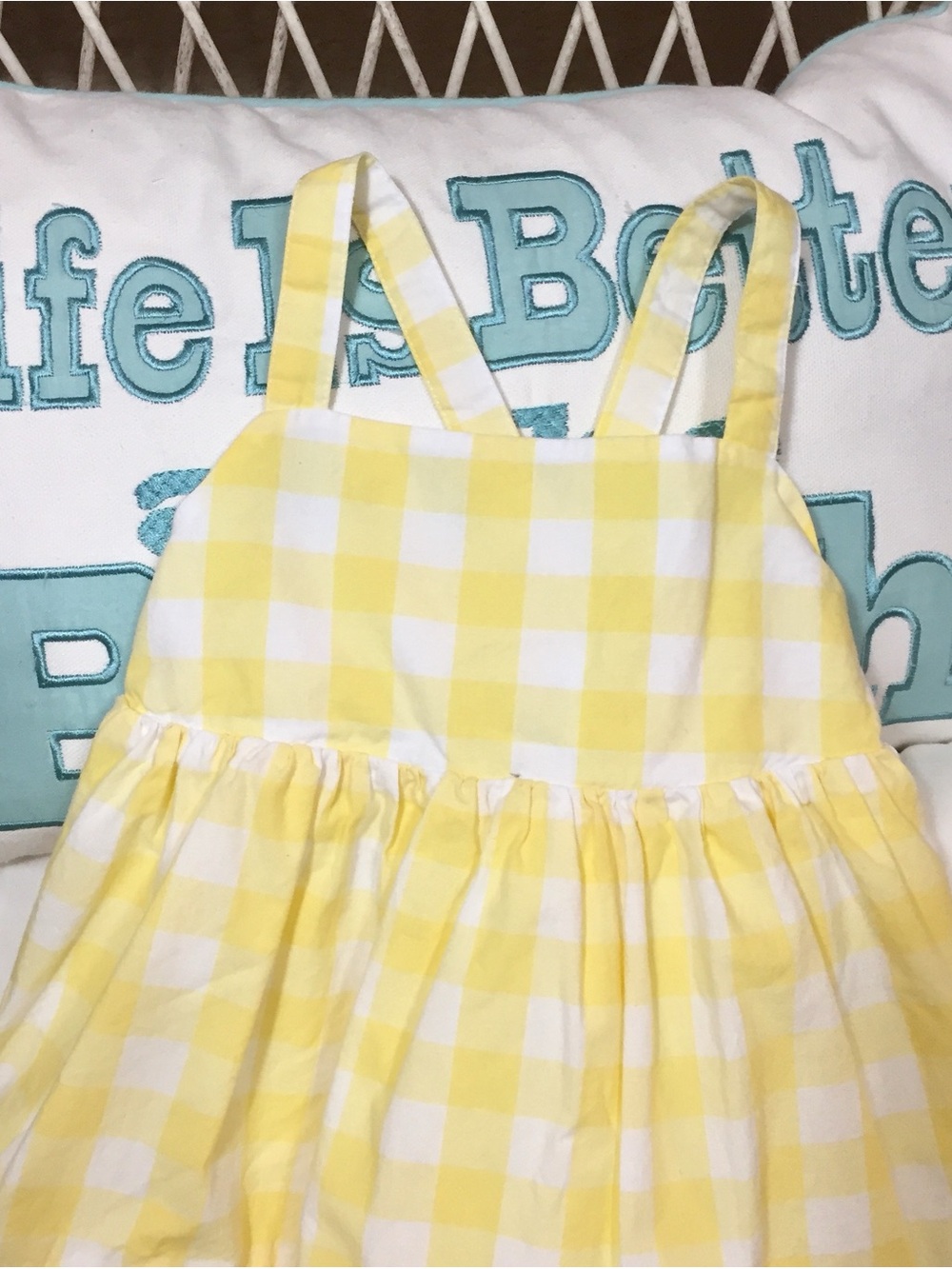 Gymboree White and Yellow Cotton Dress (2T)